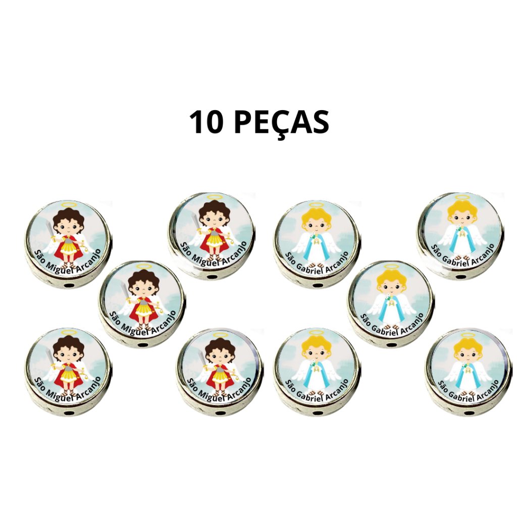 Passante 55 Resinado (Infantil) São Miguel Arcanjo /São Gabriel Arcanjo ( Pacote ) - 1,2 cm X 0,74 cm