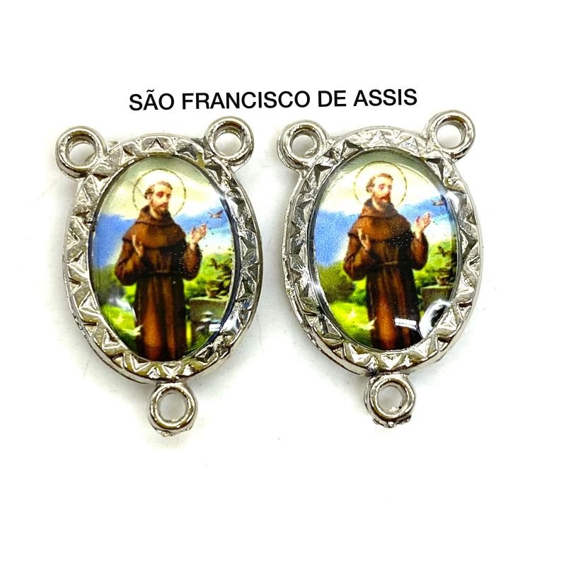 Cod:928- São Francisco de Assis - Entremeios / Triângulos Resinados (Pacote 5 pças) Medida:2,3cm x 1,4cm