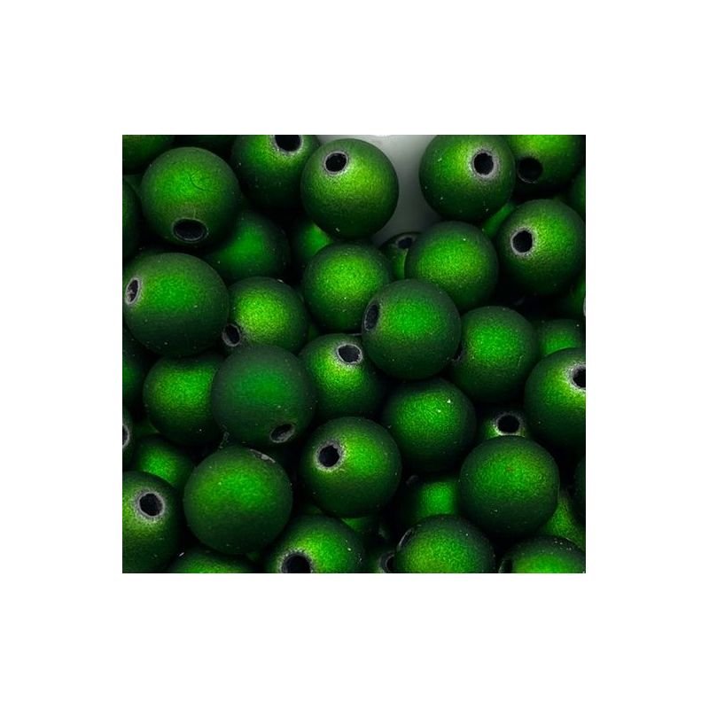 Bolinha passante Verde escuro Brilhante - emborrachado