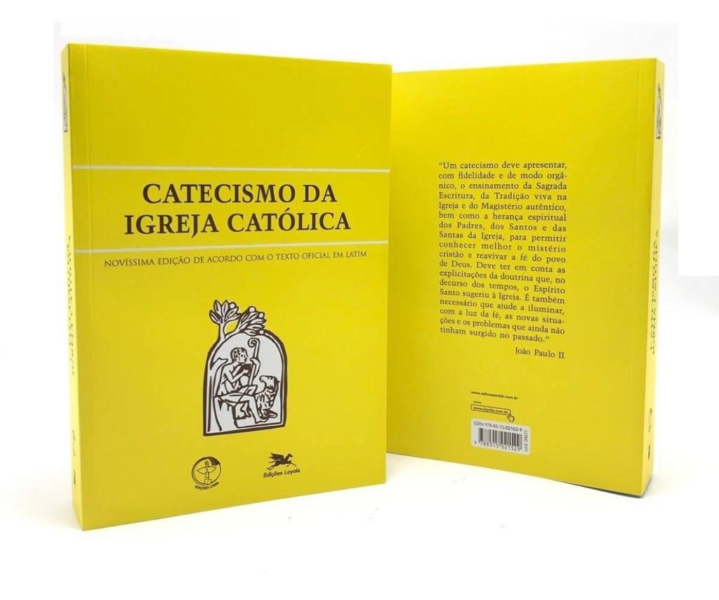 Cod:2140 -Catecismo da Igreja catolica- maior capa cristal