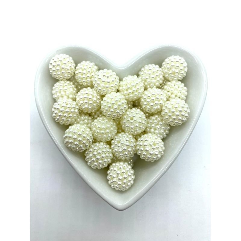 Bolinha Passante Pérola- Craquelada 12mm